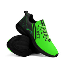 Load image into Gallery viewer, Striker 25s Black Logo & Neon Green Adult EVA Mesh Walking Running Shoes