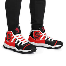 Load image into Gallery viewer, SWAN Red Dragon Logo A, Red, Black ,WhiteHigh Top Air Retro Sneakers - White
