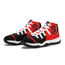 Load image into Gallery viewer, SWAN Red Dragon Logo A, Red, Black ,WhiteHigh Top Air Retro Sneakers - White