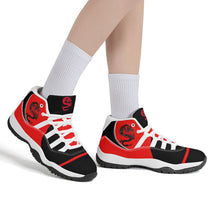Load image into Gallery viewer, SWAN Red Dragon Logo A, Red, Black ,WhiteHigh Top Air Retro Sneakers - White