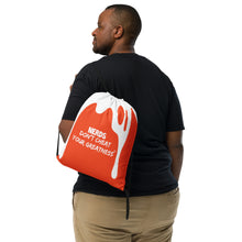 Load image into Gallery viewer, DCYG DRIP White Logo & Orange Drawstring bag
