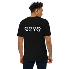 Load image into Gallery viewer, DCYG UL White logo & Black Men’s premium heavyweight tee