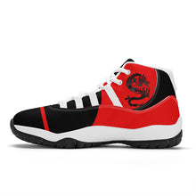 Load image into Gallery viewer, SWAN Red Dragon Logo A, Red, Black ,WhiteHigh Top Air Retro Sneakers - White