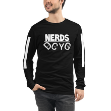 Load image into Gallery viewer, DCYG NERDS White Logo Unisex Long Sleeve Tee