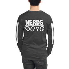Load image into Gallery viewer, DCYG NERDS White Logo Unisex Long Sleeve Tee