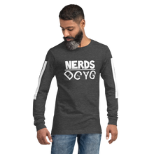 Load image into Gallery viewer, DCYG NERDS White Logo Unisex Long Sleeve Tee