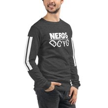 Load image into Gallery viewer, DCYG NERDS White Logo Unisex Long Sleeve Tee