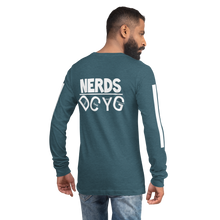 Load image into Gallery viewer, DCYG NERDS White Logo Unisex Long Sleeve Tee