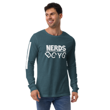 Load image into Gallery viewer, DCYG NERDS White Logo Unisex Long Sleeve Tee