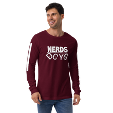 Load image into Gallery viewer, DCYG NERDS White Logo Unisex Long Sleeve Tee