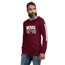 Load image into Gallery viewer, DCYG NERDS White Logo Unisex Long Sleeve Tee
