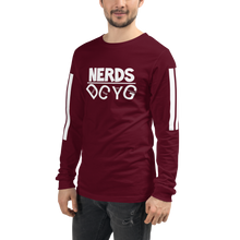 Load image into Gallery viewer, DCYG NERDS White Logo Unisex Long Sleeve Tee