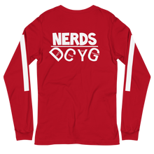 Load image into Gallery viewer, DCYG NERDS White Logo Unisex Long Sleeve Tee