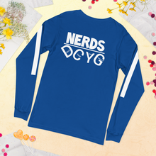 Load image into Gallery viewer, DCYG NERDS White Logo Unisex Long Sleeve Tee