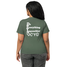 Load image into Gallery viewer, DCYG DEI 24 White Logo Women’s high-waisted t-shirt