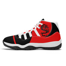 Load image into Gallery viewer, SWAN Red Dragon Logo A, Red, Black ,WhiteHigh Top Air Retro Sneakers - White