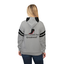 Load image into Gallery viewer, DCYG Black Red Bottoms &amp; Light Grey  Hoodie (AOP)

