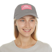 Load image into Gallery viewer, DCYG NERDS White Logo Dad Hat with Black Leather Patch
