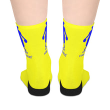 Load image into Gallery viewer, DCYG Blue &amp;:Yellow Womens Basketball Mid-length Socks
