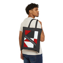Load image into Gallery viewer, Copy of DCYG White Logo&amp; Red ,White &amp; Black Cotton Canvas Tote Bag

