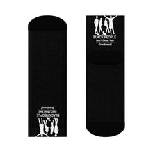 Load image into Gallery viewer, DCYG Black People Black &amp; White Crew Socks
