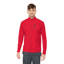 Load image into Gallery viewer, DCYG Black logo Man W/ Hat Quarter-Zip Pullover
