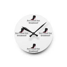 Load image into Gallery viewer, DCYG Black Red Bottoms &amp; White  Acrylic Wall Clock
