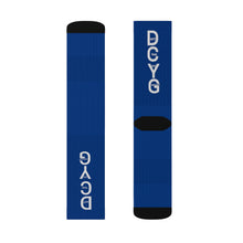 Load image into Gallery viewer, DCYG STX Blue &amp; White Socks
