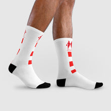 Load image into Gallery viewer, DCYG Red &amp; White Womens Crew Socks (EU)

