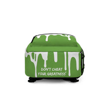 Load image into Gallery viewer, DCYG DRIP 24 White logo &amp;  Green Backpack
