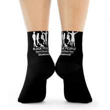 Load image into Gallery viewer, DCYG Black People Black &amp; White Crew Socks

