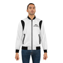 Load image into Gallery viewer, DCYG NERDS Black logo &amp; White Men's Bomber Jacket
