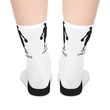 Load image into Gallery viewer, DCYG Black Womens Basketball Mid-length Socks

