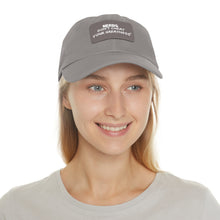 Load image into Gallery viewer, DCYG NERDS White Logo Dad Hat with Black Leather Patch
