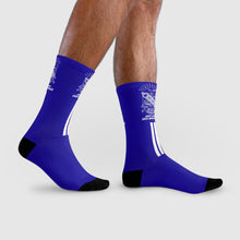 Load image into Gallery viewer, DCYG  White Phi Beta Sigma &amp; Blue Crew Socks (EU)
