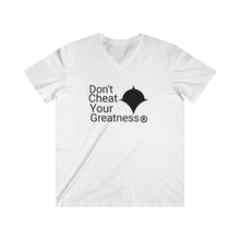 Load image into Gallery viewer, DCYG Black Logo Fitted V-Neck Short Sleeve Tee
