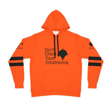 Load image into Gallery viewer, DCYG 815 Edition Black &amp; Neon Orange Athletic Hoodie (AOP)
