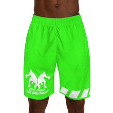 Load image into Gallery viewer, DCYG Dbl BB Players Neon Green &amp; White Men's  Shorts
