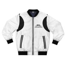 Load image into Gallery viewer, DCYG NERDS Black logo &amp; White Men's Bomber Jacket
