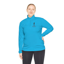 Load image into Gallery viewer, DCYG Black logo Man W/ Hat Quarter-Zip Pullover
