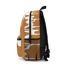 Load image into Gallery viewer, DCYG DRIP 24 White logo &amp; Light Brown  Backpack
