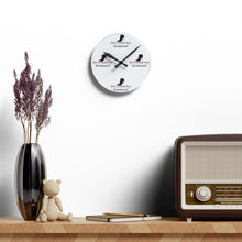 Load image into Gallery viewer, DCYG Black Red Bottoms &amp; White  Acrylic Wall Clock
