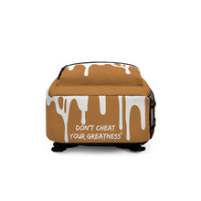 Load image into Gallery viewer, DCYG DRIP 24 White logo &amp; Light Brown  Backpack
