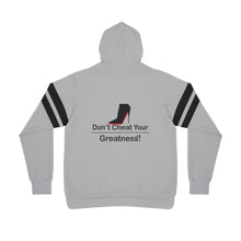 Load image into Gallery viewer, DCYG Black Red Bottoms &amp; Light Grey  Hoodie (AOP)
