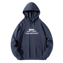 Load image into Gallery viewer, DCYG NERDS White Logo Adult Cotton Hoodie
