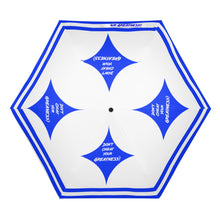 Load image into Gallery viewer, DCYG Xclusive Blue &amp; White   Umbrella Printing Outside
