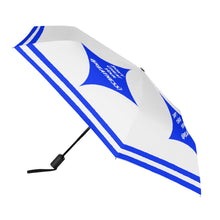 Load image into Gallery viewer, DCYG Xclusive Blue &amp; White   Umbrella Printing Outside
