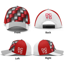 Load image into Gallery viewer, DCYG 2nd Edition Red, Grey &amp; White Print Baseball Cap
