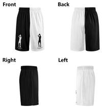 Load image into Gallery viewer, DCYG Mens Black  &amp; White  Mesh Basketball Shorts &amp; Running Short Pants
