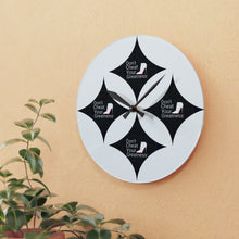 Load image into Gallery viewer, White Red Bottoms , Black  &amp; White  Acrylic Wall Clock
